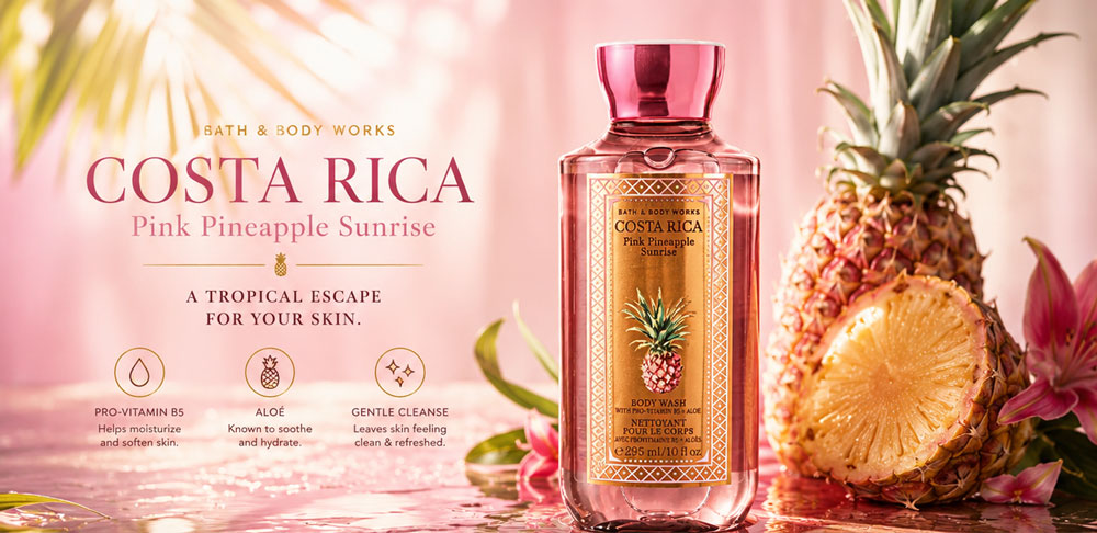 بادی واش بس اند بادی ورکز Costa Rica Pink Pineapple Sunrise